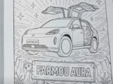GAC coloca carros em livro de colorir para o dia das crianças